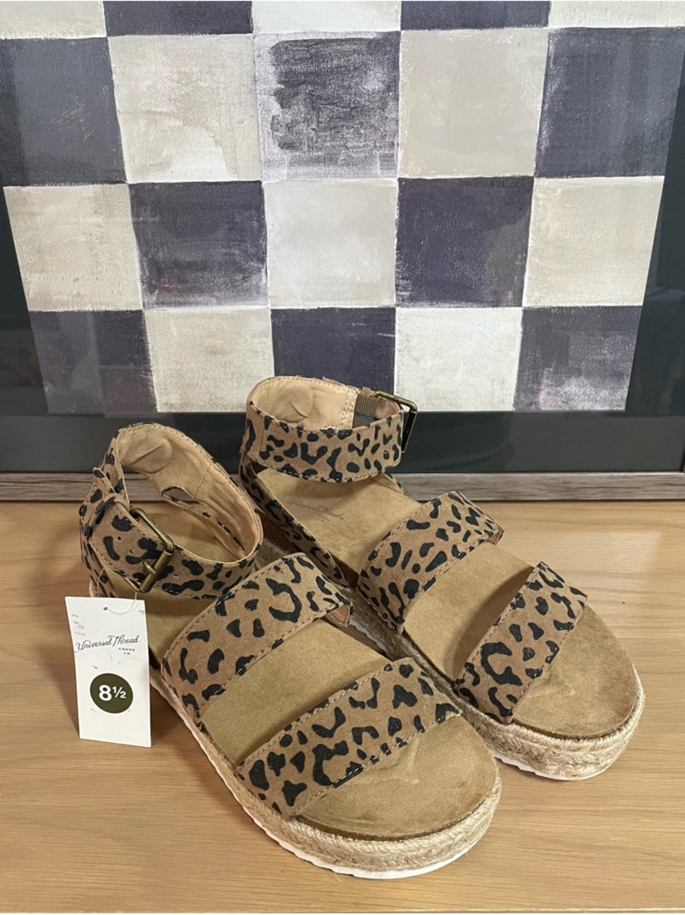 Universal Thread Agnes Leopard Print Espadrille Platform Sandals